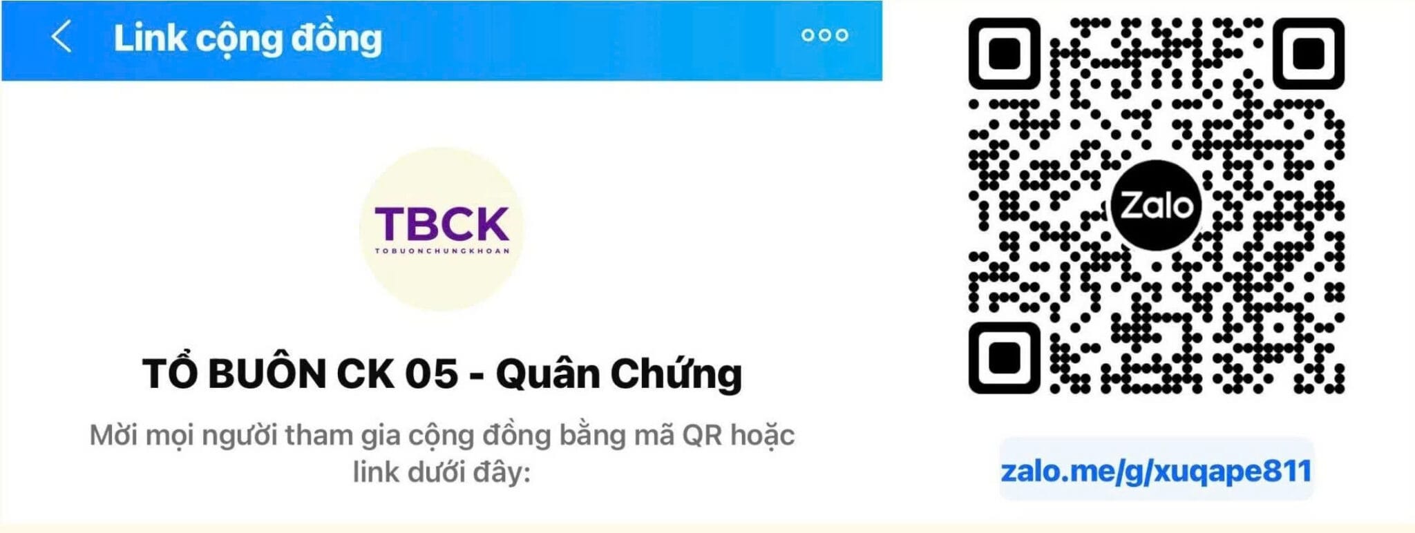 Nhóm cộng đồng trải nghiệm của Quân Chứng TBCK