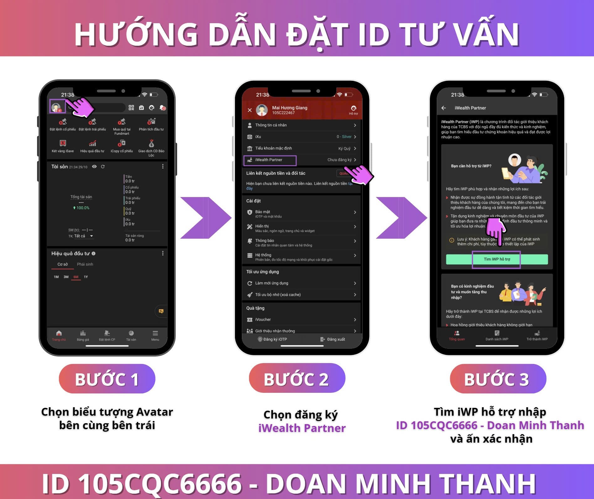 Hướng dẫn gán ID Quân Chứng TBCK ở TCBS