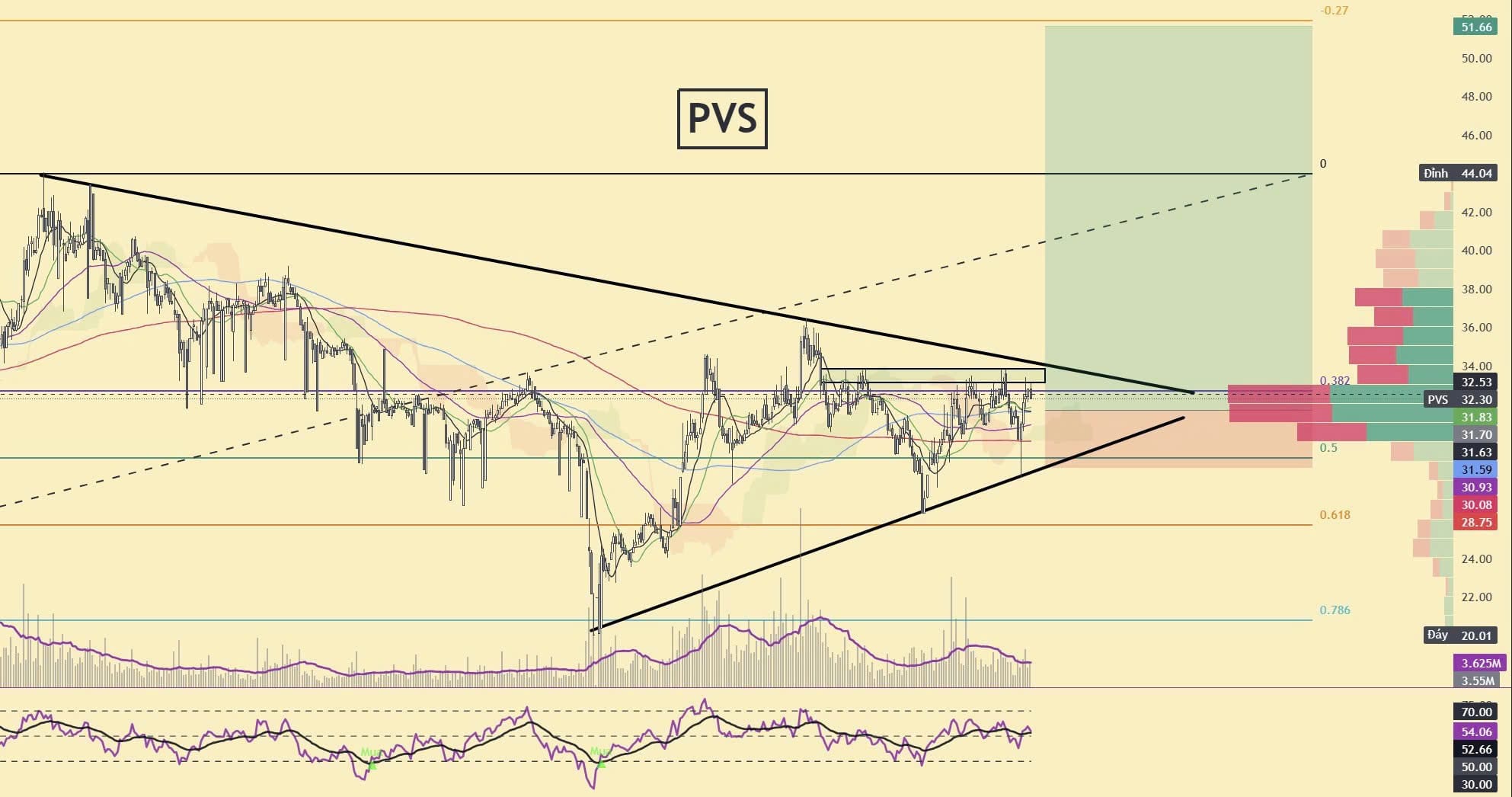 Biểu đồ cổ phiếu PVS