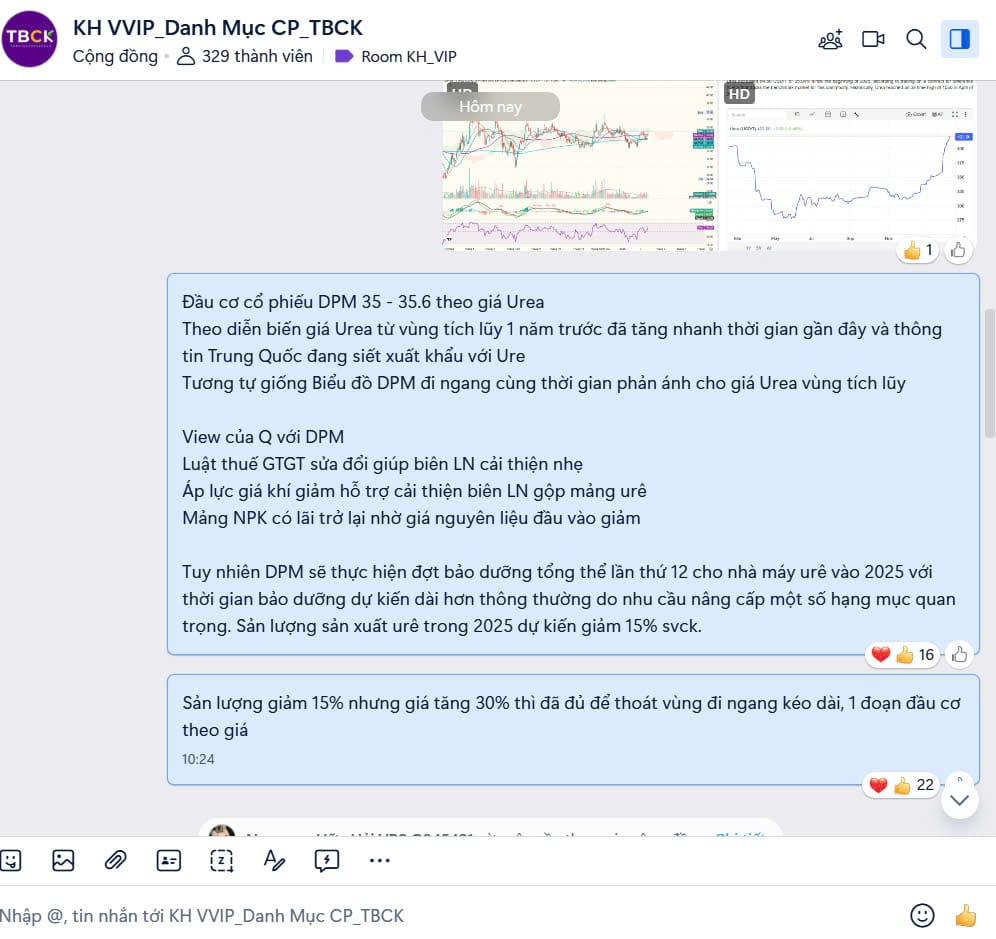 Khuyến nghị nhóm KH.VIP của TBCK về cổ phiếu DPM phiên sáng ngày 13.02.2025