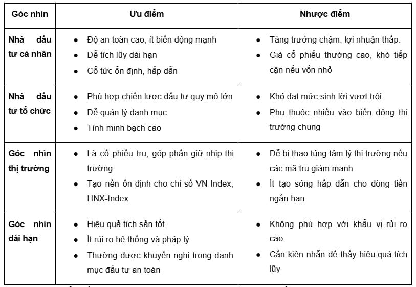 Phân tích ưu và nhược điểm của mã Blue Chip