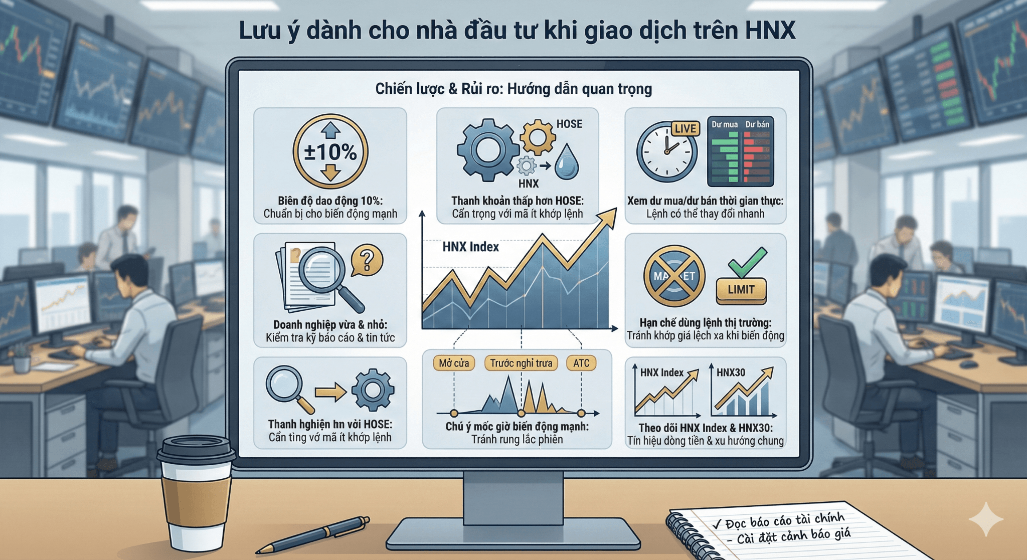 Lưu ý dành cho nhà đầu tư khi giao dịch trên HNX