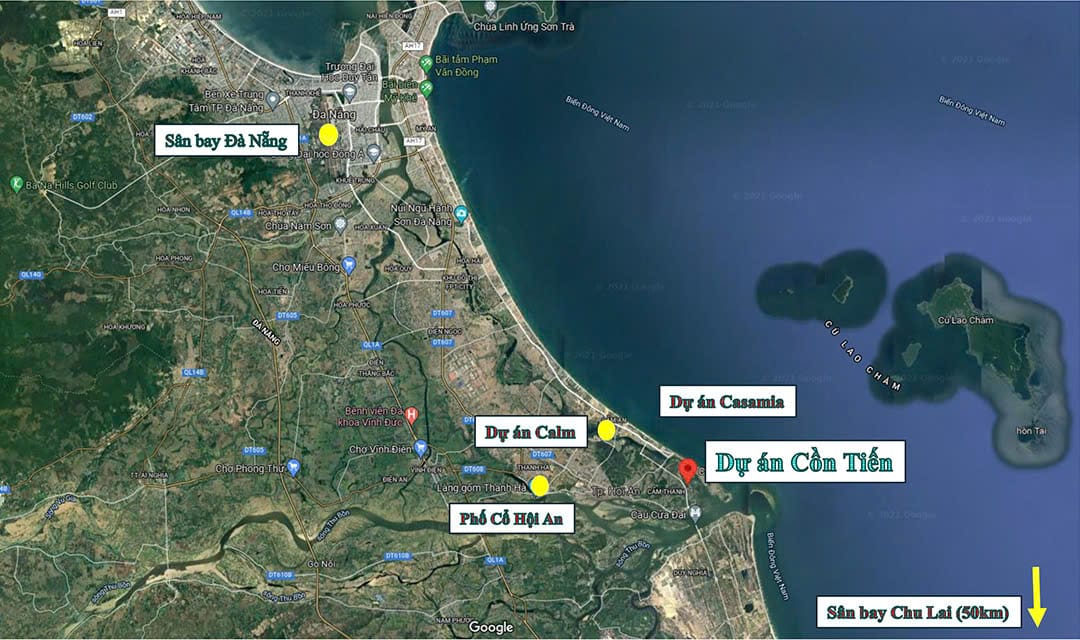 Vị trí của dự án Casamia Balanca Cồn Tiến