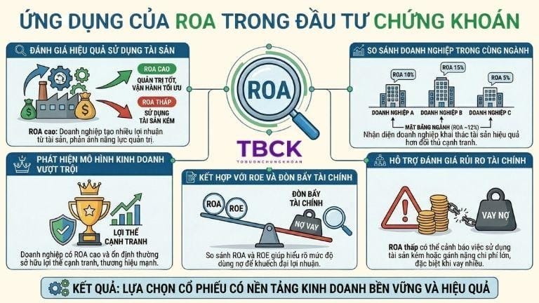 Ứng dụng của ROA trong đầu tư chứng khoán