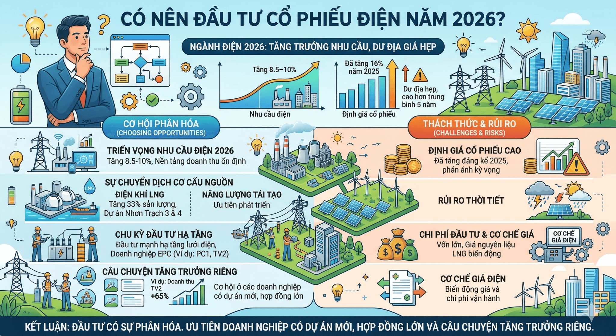 Có nên đầu tư cổ phiếu điện năm 2026?