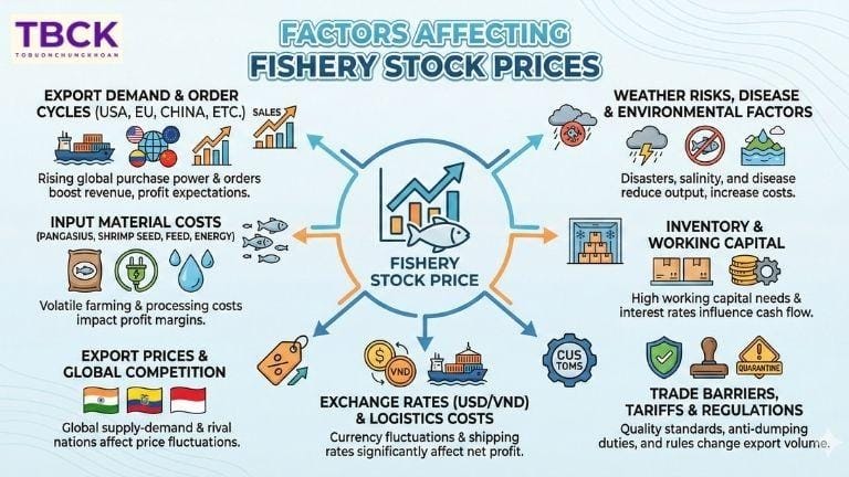 Các yếu tố ảnh hưởng đến giá cổ phiếu thủy sản