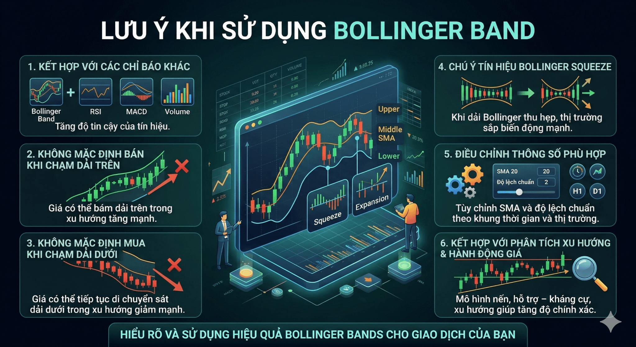 Lưu ý khi sử dụng Bollinger Band là gì?