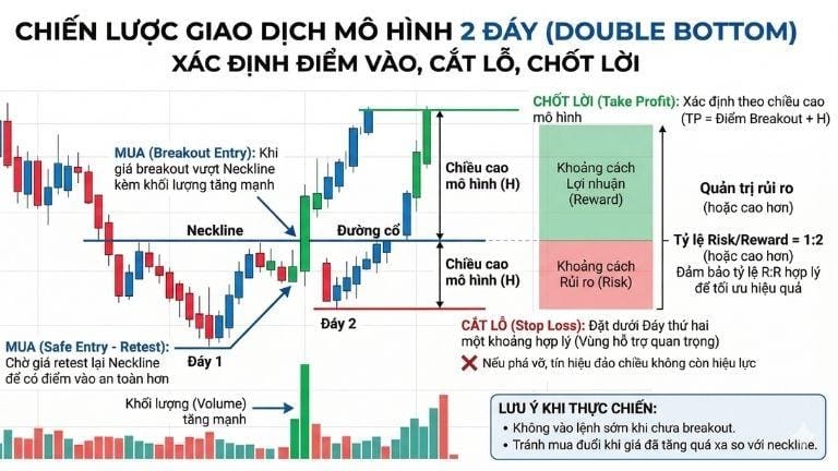 Xác định điểm vào lệnh, điểm cắt lỗ và chốt lời