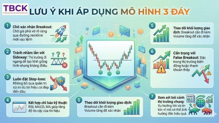 Lưu ý khi áp dụng mô hình 3 đáy