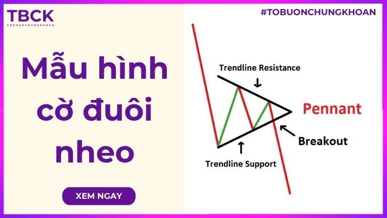 Mẫu hình cờ đuôi nheo chứng khoán là gì? Cách giao dịch hiệu quả