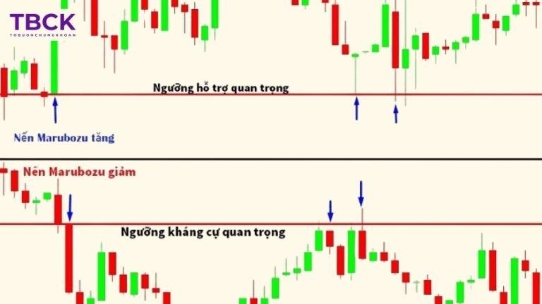 Biến thể ở mẫu hình nến giảm